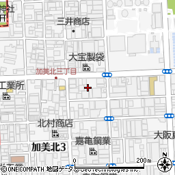 大阪府大阪市平野区加美北3丁目4周辺の地図