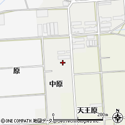 愛知県田原市馬伏町中原周辺の地図