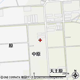 愛知県田原市馬伏町（中原）周辺の地図