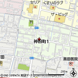 岡山県岡山市北区神田町周辺の地図