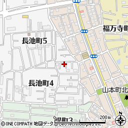 大阪府八尾市長池町4丁目17周辺の地図