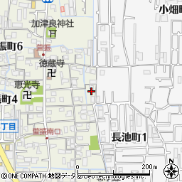 大阪府八尾市萱振町5丁目104周辺の地図