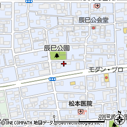 岡山県岡山市北区辰巳周辺の地図
