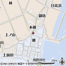 愛知県田原市向山町郷43周辺の地図