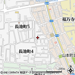 大阪府八尾市長池町4丁目8周辺の地図