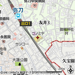 コノミヤ弥刀店周辺の地図