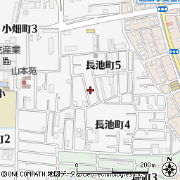 大阪府八尾市長池町5丁目36周辺の地図