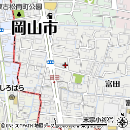 岡山県岡山市北区富田533-3周辺の地図