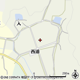愛知県田原市芦町西浦周辺の地図