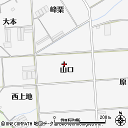 愛知県田原市伊川津町（山口）周辺の地図