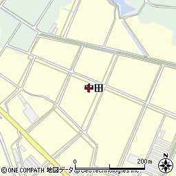 愛知県田原市高松町（中田）周辺の地図
