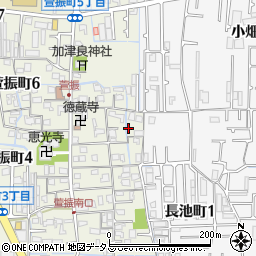 大阪府八尾市萱振町5丁目88周辺の地図