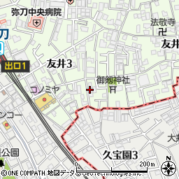 岡田共同住宅周辺の地図