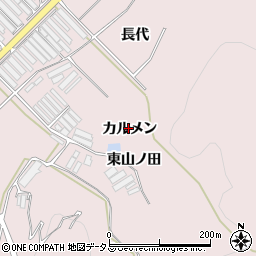 愛知県田原市野田町カルメン周辺の地図