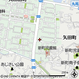 奈良県大和郡山市矢田山町44-18周辺の地図