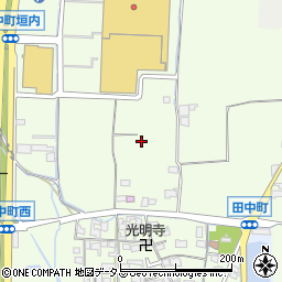 奈良県大和郡山市田中町周辺の地図