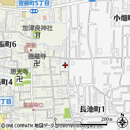 大阪府八尾市萱振町5丁目90周辺の地図