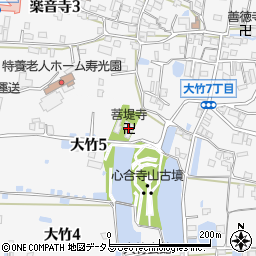 菩堤寺周辺の地図