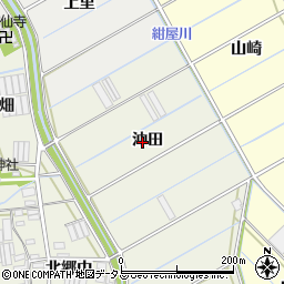 愛知県田原市村松町沖田周辺の地図
