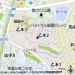 兵庫県神戸市垂水区乙木周辺の地図