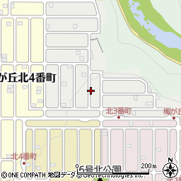 三重県名張市梅が丘北５番町周辺の地図