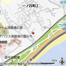兵庫県神戸市須磨区一ノ谷町周辺の地図