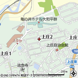 奈良県生駒郡平群町上庄2丁目周辺の地図