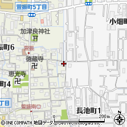 大阪府八尾市萱振町5丁目96周辺の地図