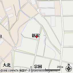 愛知県田原市南神戸町新沢周辺の地図