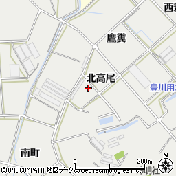 愛知県田原市南神戸町北高尾周辺の地図