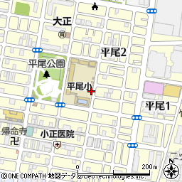 大阪府大阪市大正区平尾周辺の地図