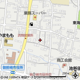 静岡県御前崎市池新田周辺の地図