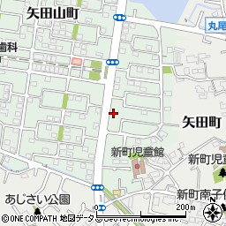 奈良県大和郡山市矢田山町44-21周辺の地図