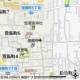 大阪府八尾市萱振町5丁目53周辺の地図