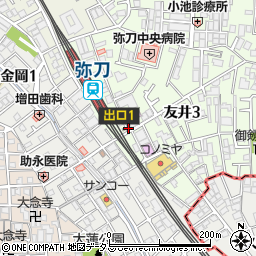 串かつ 川原田 弥刀駅前店周辺の地図