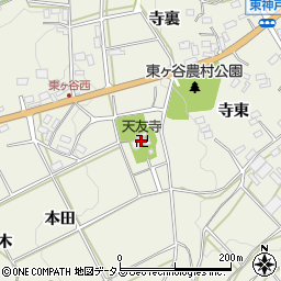 愛知県田原市東神戸町寺裏周辺の地図