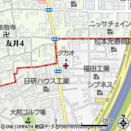 浅田綿業工業所周辺の地図