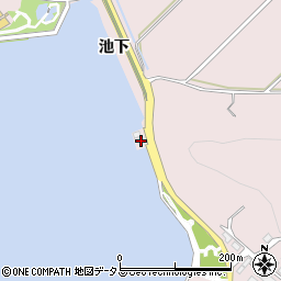 愛知県田原市野田町池下周辺の地図