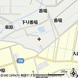 愛知県田原市江比間町番場周辺の地図