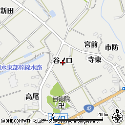 愛知県田原市南神戸町谷ノ口周辺の地図