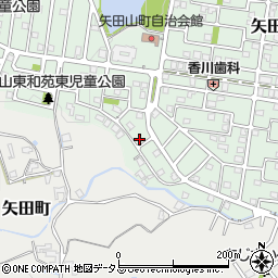 奈良県大和郡山市矢田山町74-5周辺の地図