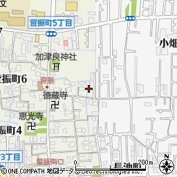 大阪府八尾市萱振町5丁目44周辺の地図