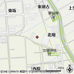 愛知県田原市村松町北畑周辺の地図