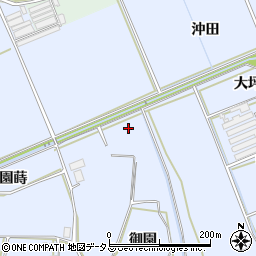 愛知県田原市大草町弥田周辺の地図