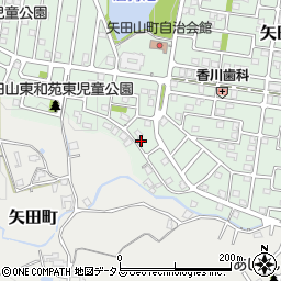 奈良県大和郡山市矢田山町74-10周辺の地図