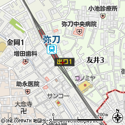 弥刀駅周辺の地図