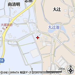 愛知県田原市大草町志田97周辺の地図