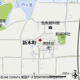 奈良県大和郡山市新木町周辺の地図
