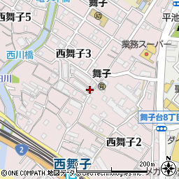 神戸舞子郵便局周辺の地図