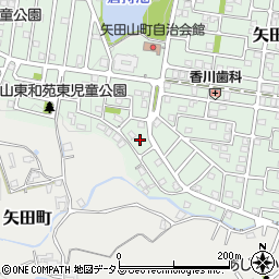 奈良県大和郡山市矢田山町74-3周辺の地図